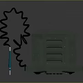 Green Electronic Device Featuring Display Screen Control Buttons Knobs Coiled Cable And Screwdriver