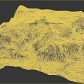 Garden Landscape 3D Terrain Model Featuring Green Hills Valleys And Winding Rivers