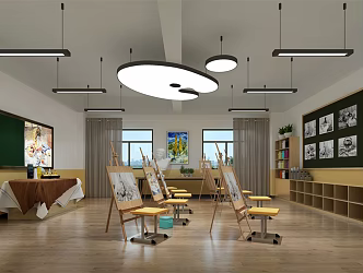 Modern Classroom Art Classroom 3d model