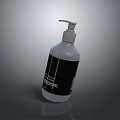 White Plastic Pump Dispenser Bottle With Black Label For Daily Cleaning Products