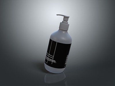 Body Soap Shampoo Bottled Plastic Bottle Cosmetic Toiletries 3d model