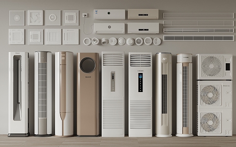 Modern air conditioning combination 3d model