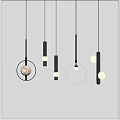 Modern Pendant Lights With Circular Frames And Cylindrical Shapes In Minimalist Design