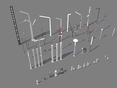 Various Outdoor Lights Designs for Garden Patio and Street Lighting Applications 3d model