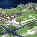 Garden Landscape Design With Geometric Pathways Green Lawns Trees And Flower Patterns