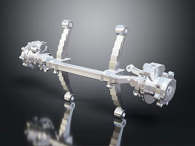 Car Axle Assembly Heavy Duty Metal Construction for Vehicle Suspension System 3D Rendered Durable Design 3d model