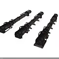Industrial Metal Pipe Equipment With Brackets And Connectors For Machinery