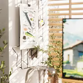 Modern Home Office Workspace With White Standing Desk Ergonomic Chair Monitor Laptop And Green Plants