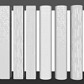 Luminous Column Hollow Column Gradient Hollow Column Technology Sense Decorative Column Gradient Perforated Column Cylinder 3d model