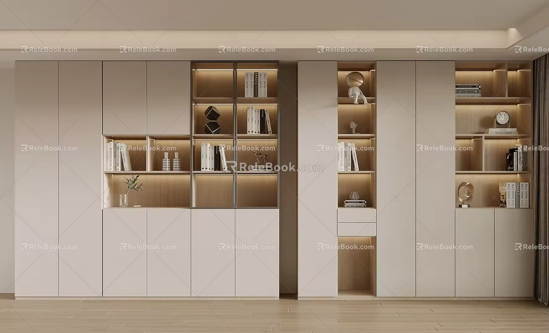 Modern bookcase 3d model