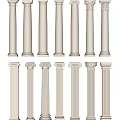 European Roman Column Carved Roman Column 3d model