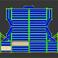 Iron frame large iron frame iron frame house factory industrial iron frame iron ladder rigid ladder work frame rigid scaffold 3d model