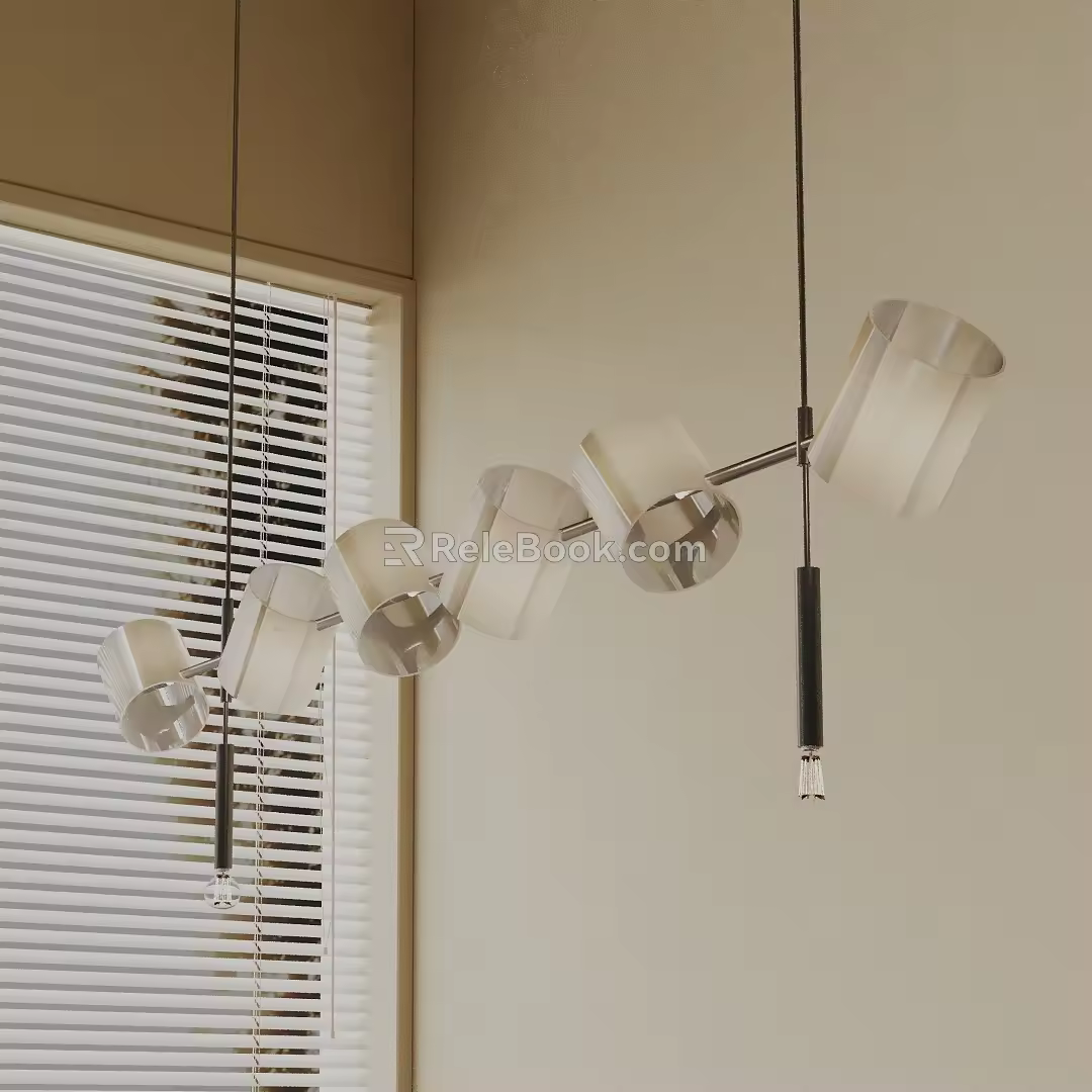 Modern chandelier 3d model