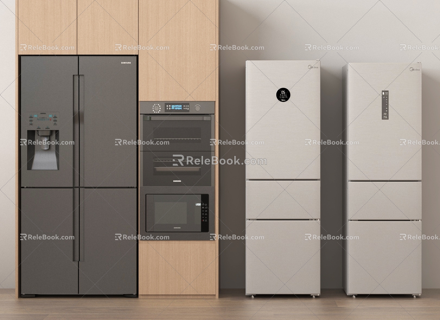 Refrigerator Double Door Refrigerator Three Door Refrigerator Double Door Refrigerator Smart Refrigerator 3d model