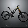 Modern Mountain Bike With Suspension Fork Large Tires And Aluminum Frame Design