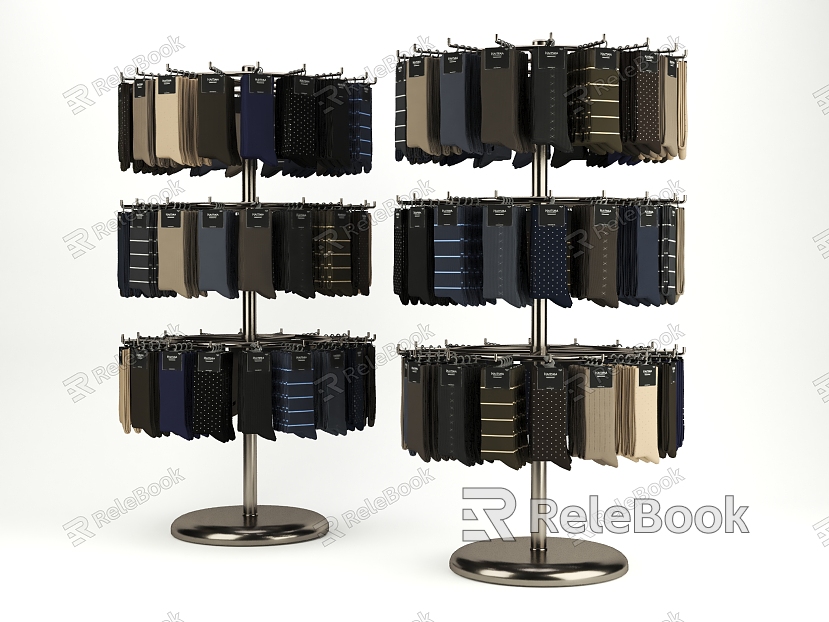 Modern shelf socks display rack model