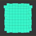Futuristic Green Transparent Cube With Holographic Grid Structure And Glowing Lines Sci Fi Scene