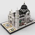 Building Blocks Grand Architectural Model With Domed Roof Towers And Central Fountain