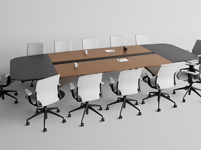 Modern meeting table and chair simple meeting table and chair combination model