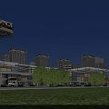 Aerial Urban Planning With High Rise Buildings Green Spaces And Road Networks