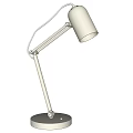 Modern Adjustable Desk Lamps with Metal Arms and White Shades for Home Office Use