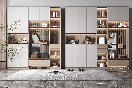 Modern shoe cabinet 3d model