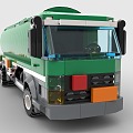 Lego toy building blocks truck tanker engineering truck 3d model