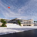 Modern School Architecture Modern Middle School Architecture Modern Primary School Architecture 3d model
