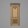 Elegant Traditional Carved Wooden Door With Intricate Patterns And Decorative Frame