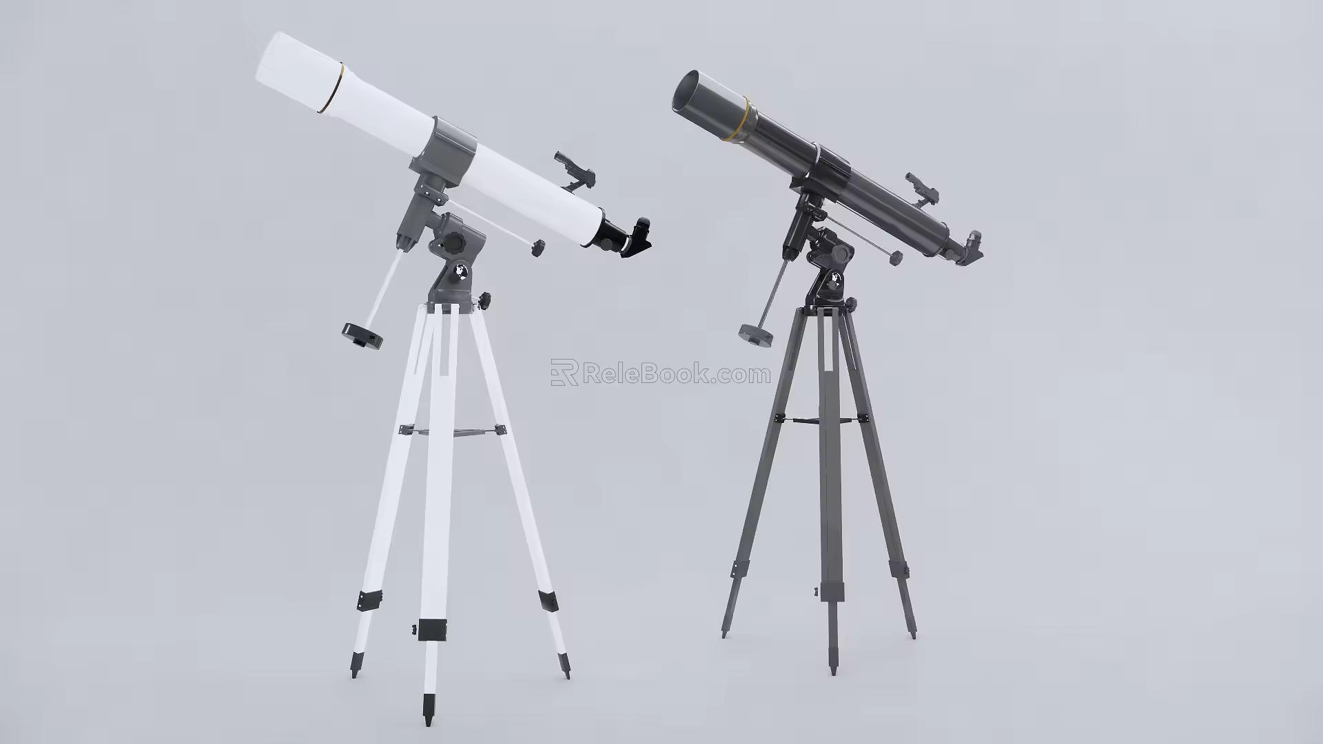 modern telescope astronomical telescope 3d model