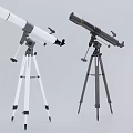 modern telescope astronomical telescope 3d model