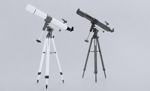 modern telescope astronomical telescope 3d model