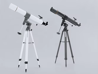 modern telescope astronomical telescope 3d model
