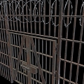 Door Iron Door Metal Door Double Door Iron Frame Door 3d model