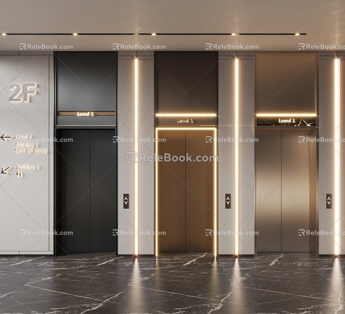 Elevator Hall Elevator Shopping Mall Elevator Hotel Elevator Office Elevator 3d model