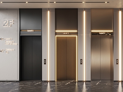 Elevator Hall Elevator Shopping Mall Elevator Hotel Elevator Office Elevator 3d model