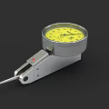 Precision Industrial Measuring Tool With Yellow Dial And Metal Probe Structure