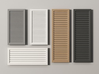 Modern shutter door shutter cabinet door shutter door shutter panel 3d model