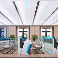 Command Hall Monitoring Hall Command Table Electronic Screen Dispatching Hall Power Supply Background Wall 3d model