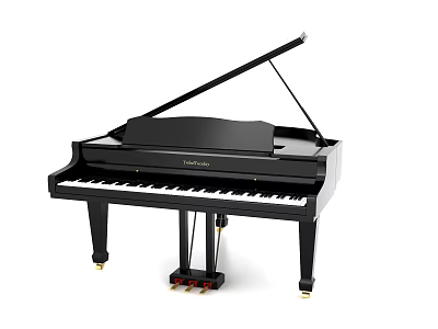Elegant Black Casio Grand Piano With Modern Design And Shiny Keys Musical Instrument 3d model