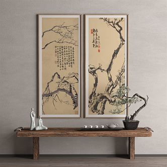 New Chinese Decorative Painting Hanging Painting 3d model