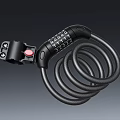 Commercial Equipment Security Lock With Combination Number Dial Steel Cable And Secure Protection Mechanism
