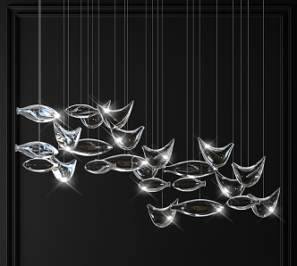 Modern Crystal Chandelier Decorative Crystal Lamp 3d model