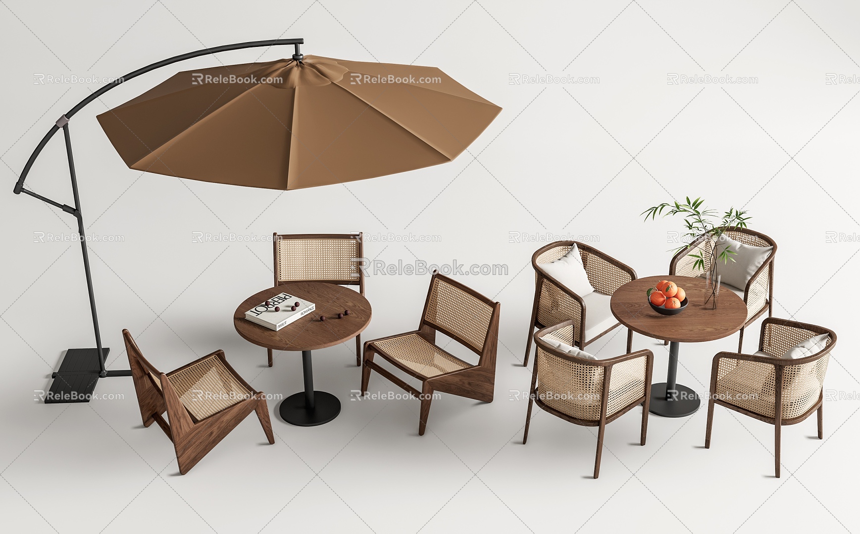 Modern Outdoor Tables and Chairs Rattan Outdoor Tables and Chairs Leisure Tables and Chairs Outdoor Chairs Negotiation Tables and Chairs 3d model