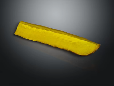 Fresh Juicy Yellow Lemon Slice With Bright Texture And Appearance 3d model