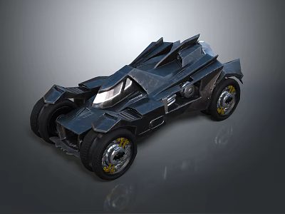 Black Angular Armored Car With Large Wheels Futuristic Design And Aggressive Sleek Look 3d model