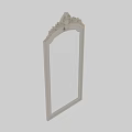 Classic Full Length Mirror With Ornate White Frame For Home Decor