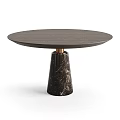 Elegant Modern Dining Table Set With Marble Pedestal And Gray Velvet Chairs Gold Metal Legs