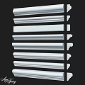 White Decorative Architectural Components With Various Styles And Designs