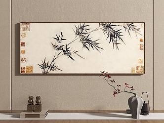 New Chinese Plant Painting Decorative Painting Hanging Painting 3d model